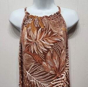 Cato Tank Top Medium Multicolor Lightweight Keyhole Back‎ Casual Summer B646